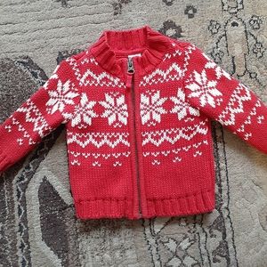 NWOT Toddler Snowflake Sweater with Zipper